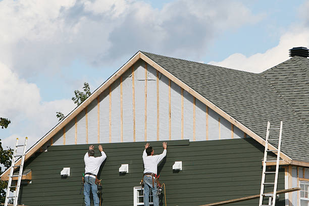 Professional Emergency Siding Repair technician working in Nova, OH
